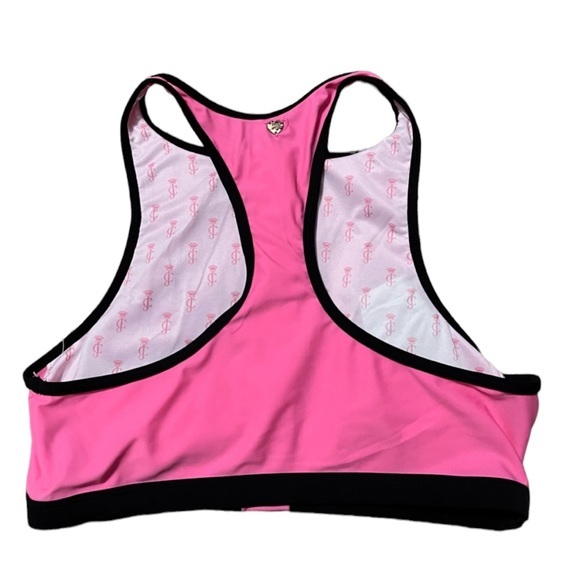 Juicy Couture hot pink and gold racer back bikini top size medium - Picture 2 of 12